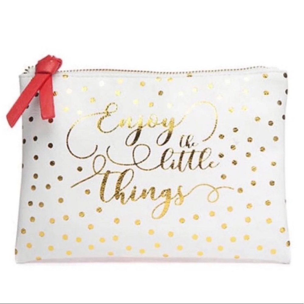 NWT! Crown & Ivy Enjoy The Little Things Pouch